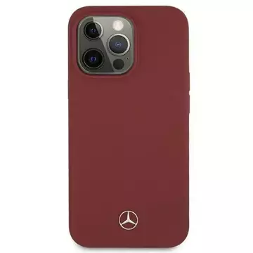 Mercedes MEHCP13LSILRE protective case for Apple iPhone 13 Pro / 13 6.1" red/red hardcase Silicone Line