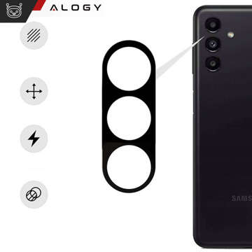 Metal cover for Samsung Galaxy S24 Plus, protective cover for the camera island, Alogy Metal Lens, black