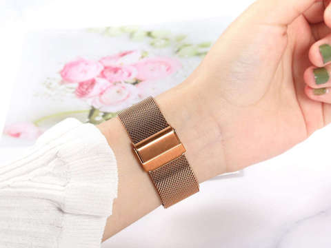 Milanese Bracelet Alogy Band for Apple Watch 38/40/41mm Rose Gold