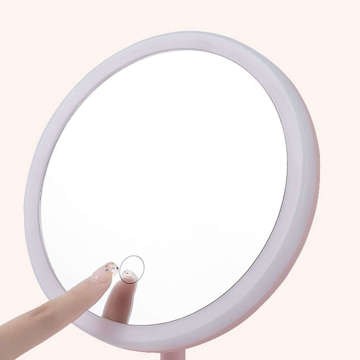 Mirror with LED lighting make-up lamp illuminated mirror 3 lighting modes Pink