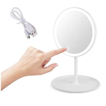 Mirror with LED lighting make-up lamp illuminated mirror 3 lighting modes White