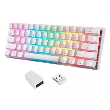 Motospeed SK62 Wireless Mechanical Keyboard White (Blue Switches)