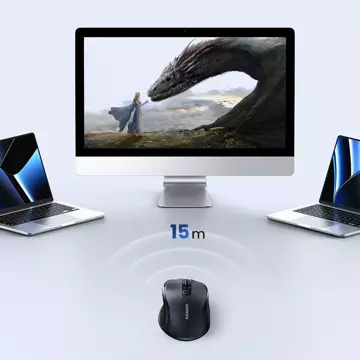 Mouse UGREEN optical wireless USB 2.4GHz 4000 DPI black (MU006)