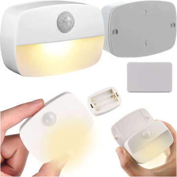 Night lamp Wireless LED lamp with motion sensor, AAA battery, glued furniture lighting 3000K white