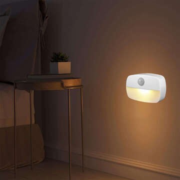 Night lamp Wireless LED lamp with motion sensor, AAA battery, glued furniture lighting 3000K white