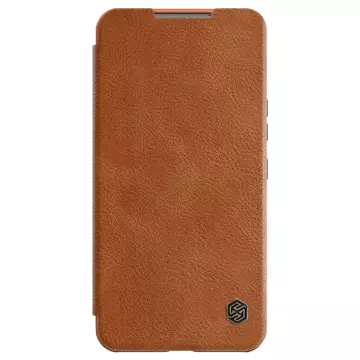 Nillkin Qin Leather Pro Case Case For Samsung Galaxy S22 (S22 Plus) Camera Protector Holster Cover Flip Case Brown