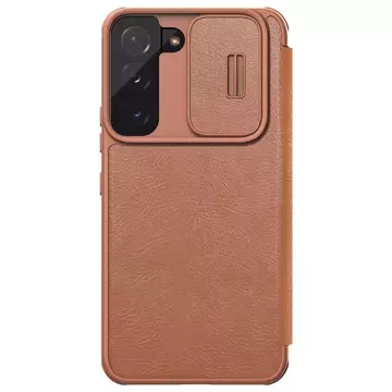 Nillkin Qin Leather Pro Case Case For Samsung Galaxy S22 (S22 Plus) Camera Protector Holster Cover Flip Case Brown