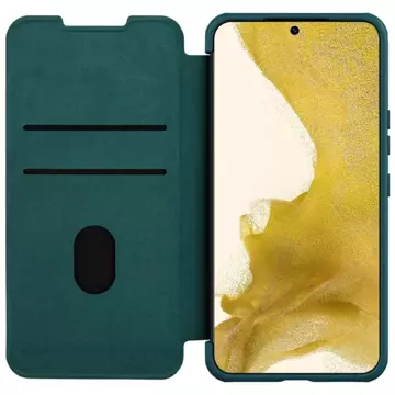 Nillkin Qin Leather Pro Case Samsung Galaxy S23 Flip Cover Camera Cover Green