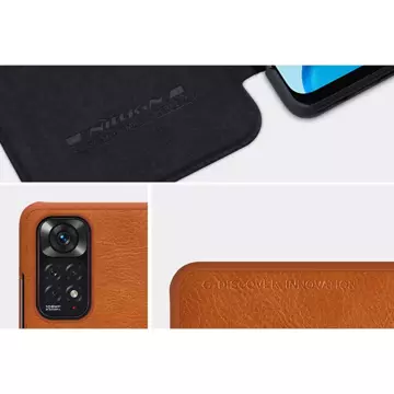 Nillkin Qin leather case holster for Xiaomi Redmi Note 11S / Note 11 brown