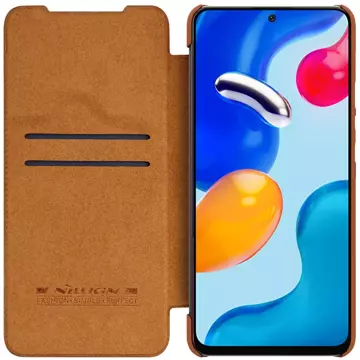 Nillkin Qin leather case holster for Xiaomi Redmi Note 11S / Note 11 brown