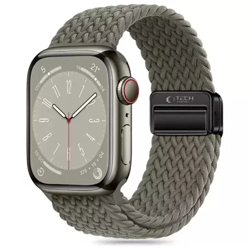 Nylon Strap for Apple Watch 7 / 8 / 9 / 4 / 5 / 6 / 7 / 8 / 9 / SE / ULTRA 1 / 2 (42 / 44 / 45 / 49 mm) NylonMag OLIVE GREY