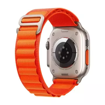 Nylon pro apple watch 4 / 5 / 6 / 7 / 8 / se / ultra (42 / 44 / 45 / 49 mm) orange