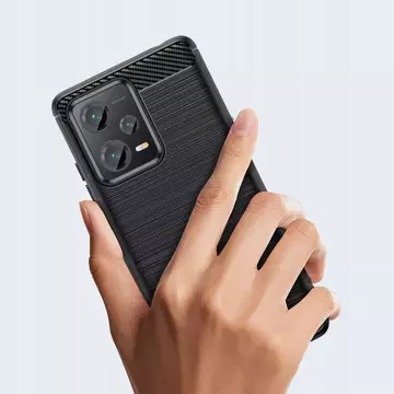 Ochronne TPU Carbon Case for Xiaomi Redmi Note 12 5G / Poco X5 5G Black