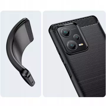 Ochronne TPU Carbon Case for Xiaomi Redmi Note 12 5G / Poco X5 5G Black