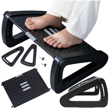 Office footrest footrest footrest legs for work office foot massage adjustable height adjustment Alogy black