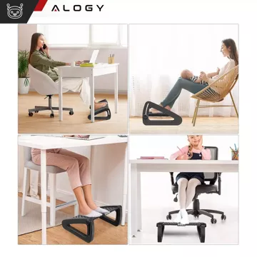 Office footrest footrest footrest legs for work office foot massage adjustable height adjustment Alogy black