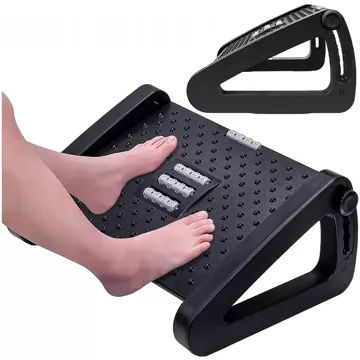 Office footrest footrest footrest legs for work office foot massage adjustable height adjustment Alogy black