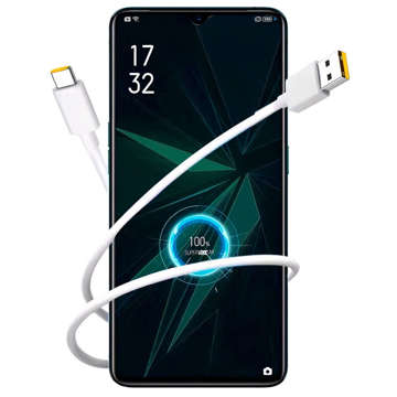 Oppo DL136 Supervooc Super Fast USB to USB-C Type C Cable 65W 1m Cable White