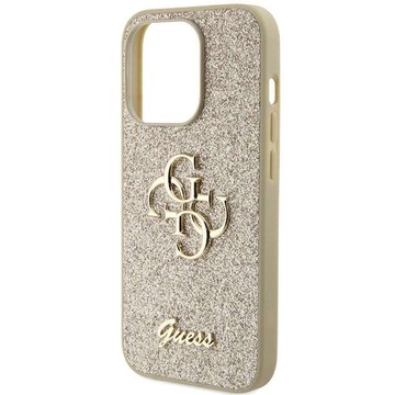 Original GUESS Hardcase GUHCP15LHG4SGD Case for iPhone 15 PRO (Fixed Glitter Big 4G / gold)