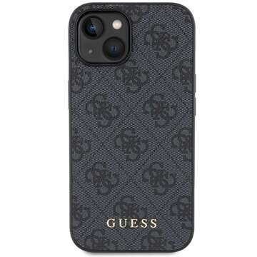 Original GUESS Hardcase GUHCP15SG4GFGR Case for iPhone 15 (4G Metal Logo / gray)