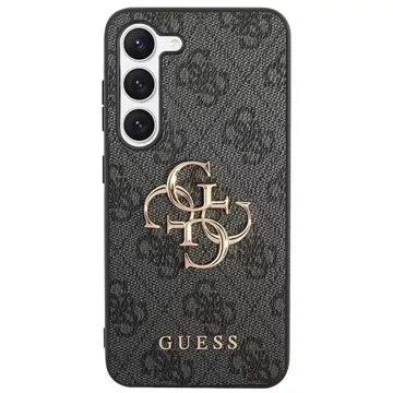 Original GUESS Hardcase GUHCS23FE4GMGGR Case for Samsung Galaxy S23 FE (Big Metal Logo / gray)