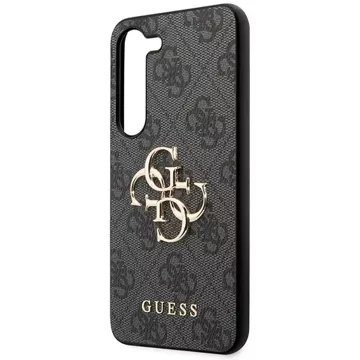 Original GUESS Hardcase GUHCS23FE4GMGGR Case for Samsung Galaxy S23 FE (Big Metal Logo / gray)