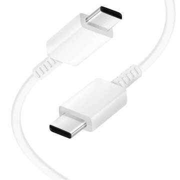 Original Samsung USB-C Wall Charger 25W Type C Cable 180cm Premium Super Fast Charge Set White