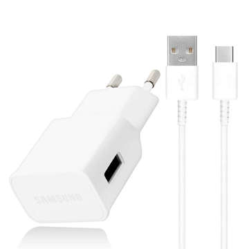 Original Wall charger Samsung EP-TA50EWE 7.75W USB-C cable EP-DW700CWE 1.5m white