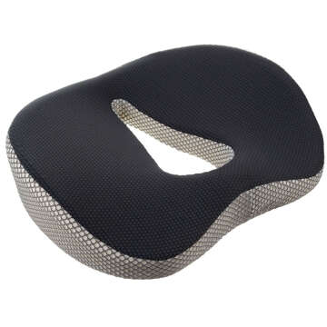 Orthopedic cushion for chair Seat for desk chair for computer for car for driver Black