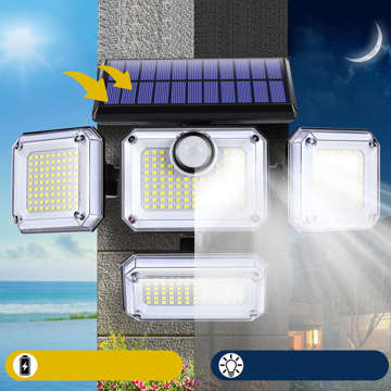 Outdoor solar lamp Alogy halogen wall 333 LED outdoor panel PIR motion sensor