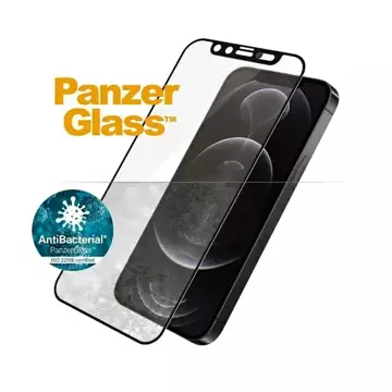 PanzerGlass E2E Microfracture for iPhone 12/ 12 Pro CamSlider Case Friendly AntiBacterial black/black