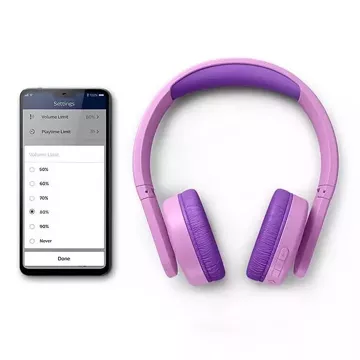 Philips wireless Bluetooth on-ear headphones for kids pink Tak4206pk