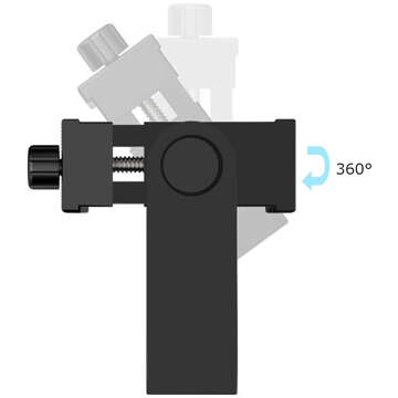 Phone adapter holder for selfie stick tripod 1/4 Rotatable 360 ​​universal Alogy black