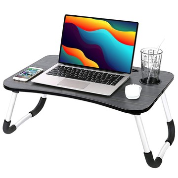 Portable Folding Laptop Table Notebook Bed Desk Breakfast Laptop Stand MacBook Black