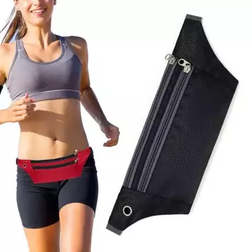 Pouch Running belt bum bag for phone case with headphone outlet black