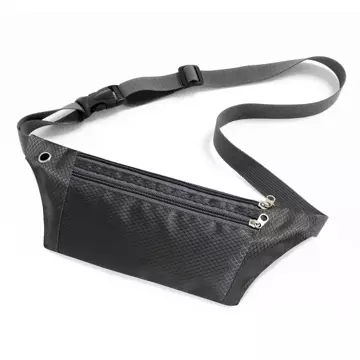 Pouch Running belt bum bag for phone case with headphone outlet black