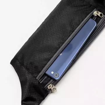 Pouch Running belt bum bag for phone case with headphone outlet black