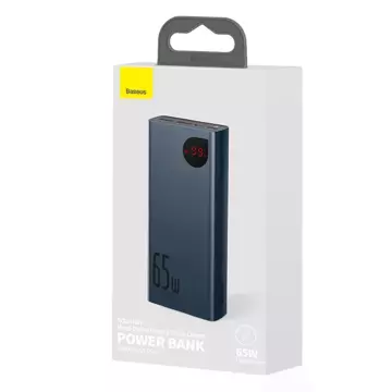 Powerbank Baseus Adaman Metal 20000mAh, PD, QC 3.0, 65W, 2xUSB   USB-C   micro USB, (niebieski)