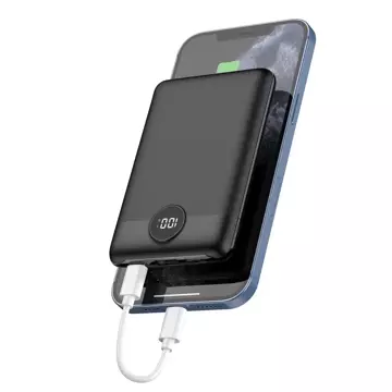 Powerbank External battery (POWER BANK) VEGER S11 - 10,000mAh LCD Quick Charge PD 22.5W black (W1140)