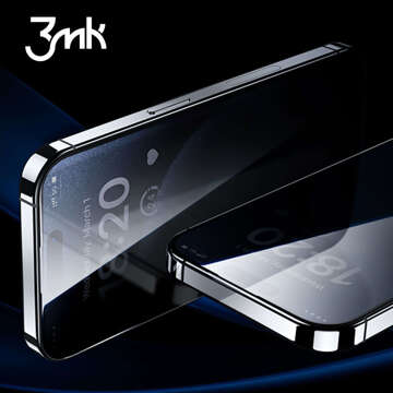 Privacy glass for iPhone 15 Pro Max - 3mk HardGlass Max Privacy™ Anti-spyware tempered