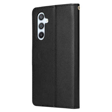 Protective Flip Leather Wallet Alogy Wallet Case Phone Shell for Samsung Galaxy A34 5G Black Glass