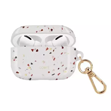 Protective case for UNIQ earphones case Coehl Terrazzo for Apple AirPods Pro white/natural white