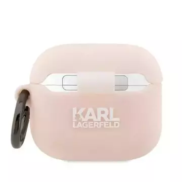 Protective case for headphones Karl Lagerfeld KLA3RUNIKP for Apple AirPods 3 cover pink/pink Silicone Karl Head 3D