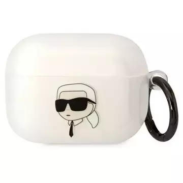 Protective case for headphones Karl Lagerfeld for AirPods Pro cover transparent Karl`s Head