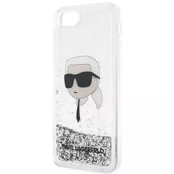 Protective phone case Karl Lagerfeld KLHCI8LNKHCH for Apple iPhone 7/8/ SE 2020/2022 silver/silver hardcase Glitter Karl Head