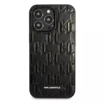 Protective phone case Karl Lagerfeld KLHCP13LMNMP1K for Apple iPhone 13 Pro / 13 6.1" hardcase black/black Monogram Plaque
