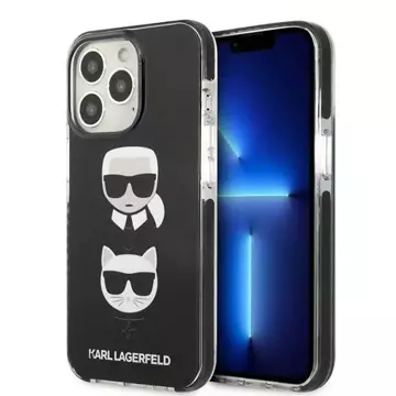 Protective phone case Karl Lagerfeld KLHCP13LTPE2TK for Apple iPhone 13 Pro / 13 6.1" hardcase black/black Karl