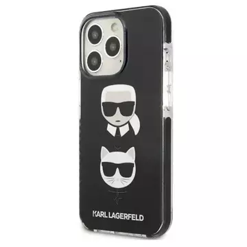 Protective phone case Karl Lagerfeld KLHCP13LTPE2TK for Apple iPhone 13 Pro / 13 6.1" hardcase black/black Karl