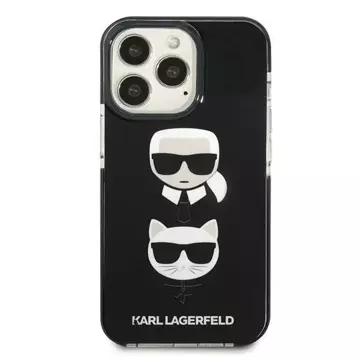 Protective phone case Karl Lagerfeld KLHCP13LTPE2TK for Apple iPhone 13 Pro / 13 6.1" hardcase black/black Karl