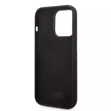 Protective phone case Karl Lagerfeld KLHCP14LSNIKBCK for Apple iPhone 14 Pro 6.1" hardcase black/black Silicone Ikonik